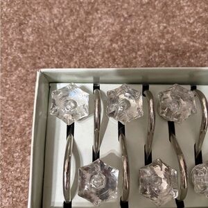 New Restoration Hardware 12 glass shower hooks